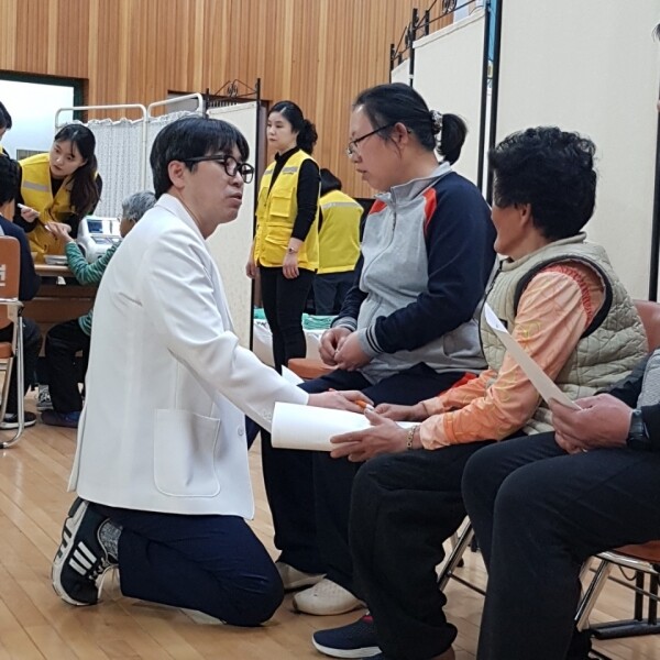 강원대병원의 고성 산불피해 의료지원활동 모습