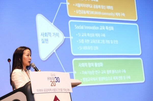 서울여자대학교(총장 전혜정)는 5월 20일 서울시 노원구 서울여대 50주년기념관에서 ‘SWU2030 비전선포식 및 대학혁신지원사업 설명회’를 개최했다. (사진: 서울여대 제공)
