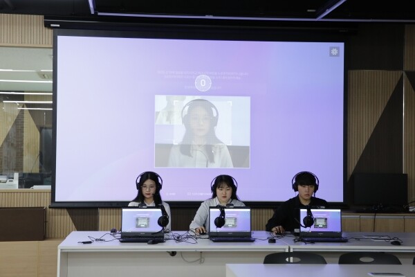 AI면접시연 (사진: 경복대 제공)