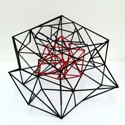 김승욱, 자아의 태동, 40x40x30, 나무젓가락에 스프레이