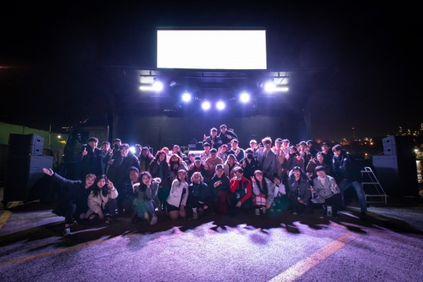 15일 장생포 세창냉동창고에서 진행된 참가자 결과발표회 기념촬영 (사진: 울산대 제공)