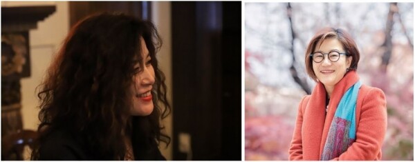 (왼쪽부터) 문화예술경영전공 국윤경(19학번) 씨와 강윤주 교수가 문화예술에 대한 인터뷰를 진행했다. (사진: 경희사이버대 제공)