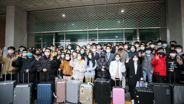 단국대 중국인 유학생 격리해제 퇴소식 행사