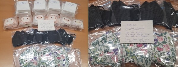 사이버한국외대 한국어학부에 재학 중인 익명의 학생이 직접 만든 면마스크를 기부해 대구지역 학생들에게 전달했다. (사진: 사이버한국외대 제공)