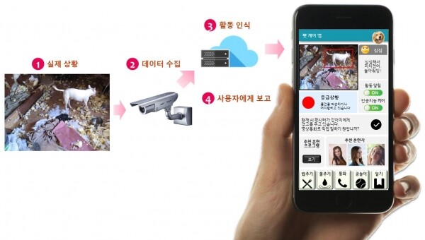 반려동물 감정 인식 모바일 앱의 원리 설명 이미지