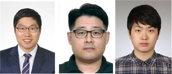 (왼쪽부터) KAIST 신소재공학과 육종민 교수, 경북대 ITA융합대학원 한영기 교수, KAIST 신소재공학과 구건모 박사과정