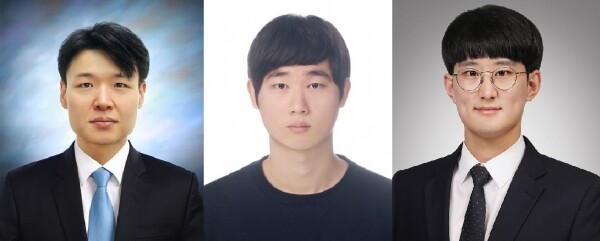 (왼쪽부터)DGIST 정보통신융합전공 이성진 교수, 정보통신융합전공 임준수 석박통합과정생(1저자), 배진욱 석사과정생(2저자)