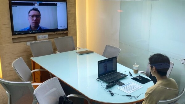 상명대가 재학생들의 취업 역량을 강화하고 채용 과정의 최신 추세를 경험하도록 돕기 위해 마련한 비대면 면접 컨설팅 모습.