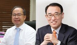 'KAIST 100년을 생각하는 총장' 선출 투표에서 1순위에 당선된 김정호 교수(좌)와 2순위 투표에서 당선된 임용택 후보.