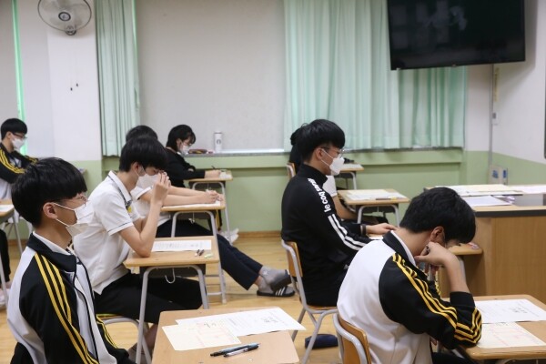 경남 토월고 9월 모의평가 현장. (사진=경남교육청 제공)