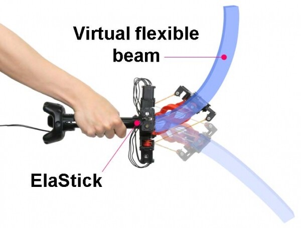 ElaStick 컨트롤러와 대응하는 가상 물체.
