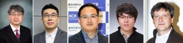 '2020 세계에서 가장 영향력 있는 연구자'에 선정된 김종승(왼쪽부터), 옥용식, 안춘기, 노준홍, 클라우스 뮬러 교수. 사진=고려대
