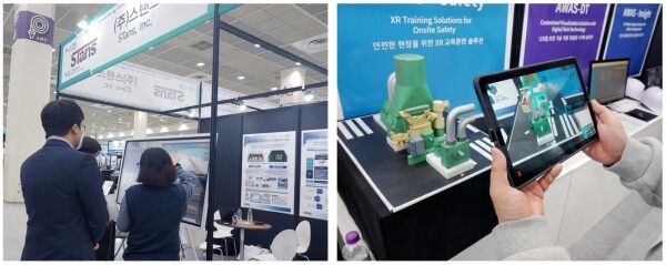 서울과학기술대학교기술지주 1호 자회사인 스탠스가 지난 4월 7일부터 9일까지 서울 코엑스에서 열린 ‘2021 한국전기산업대전·한국발전산업전’에서 산업안전솔루션 ‘AWAS’를 선보여 산업·정책 관계자 및 고객사로부터 호평을 받았다. 사진=서울과기대 제공