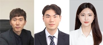 박기수 건국대 교수 연구팀. (왼쪽부터) 교신저자 박 교수, 제1저자 윤태휘, 신지예 석사과정. 사진=건국대 제공