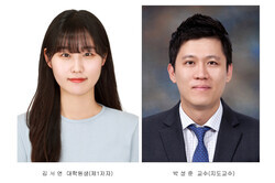전북대 석사과정 김서연(왼쪽) 씨, 박성준 교수. 사진=전북대 제공