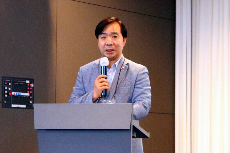 강영성 총장이 인사말을 하고 있다. (사진=한신대학교)