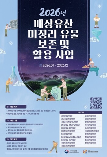 충북대 박물관, ‘2026년 매장유산...